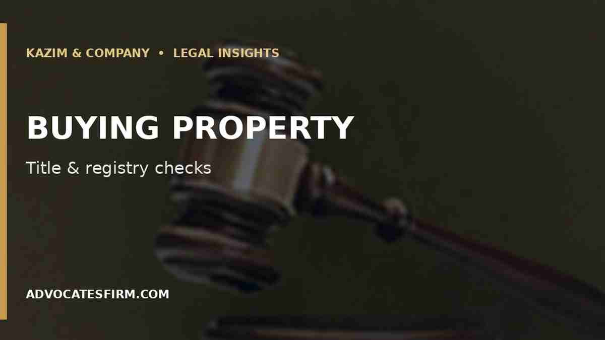 Illustrative legal guide visual for Property Sale Agreement Dispute in Karachi