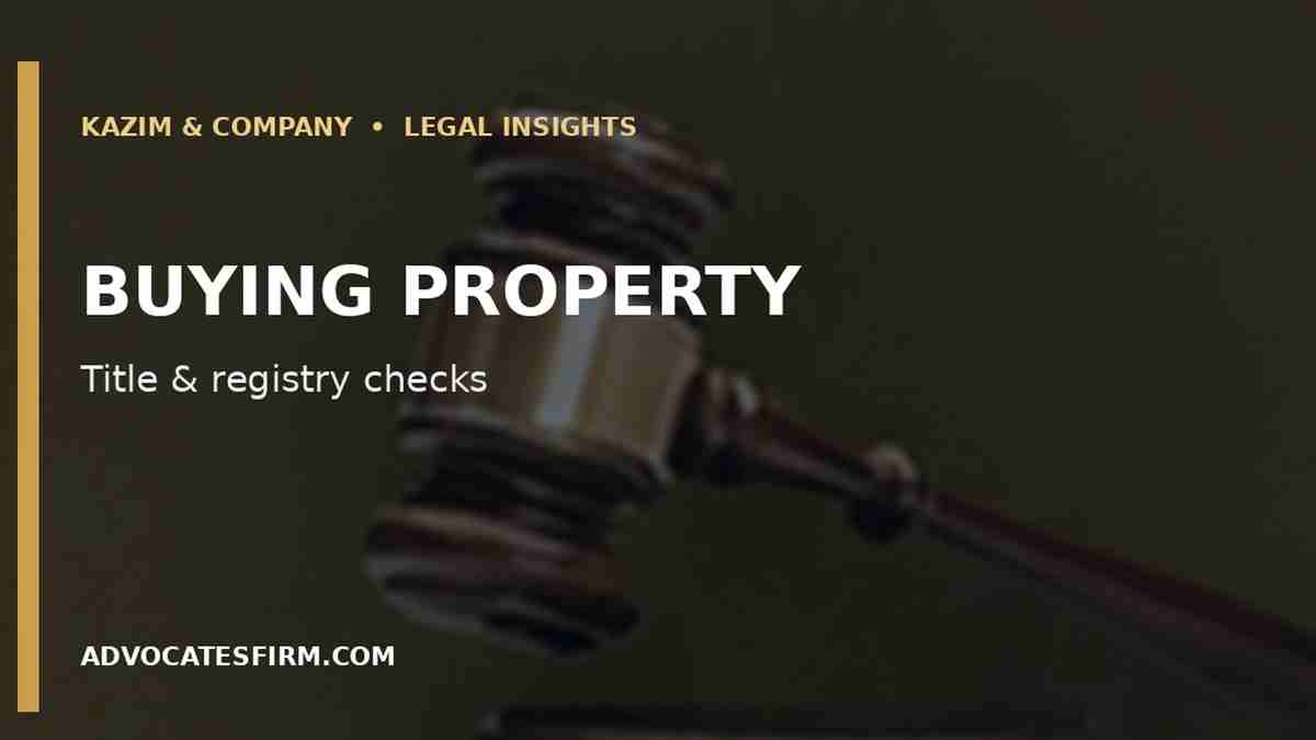 Illustrative legal guide visual for Property Title Dispute in Karachi