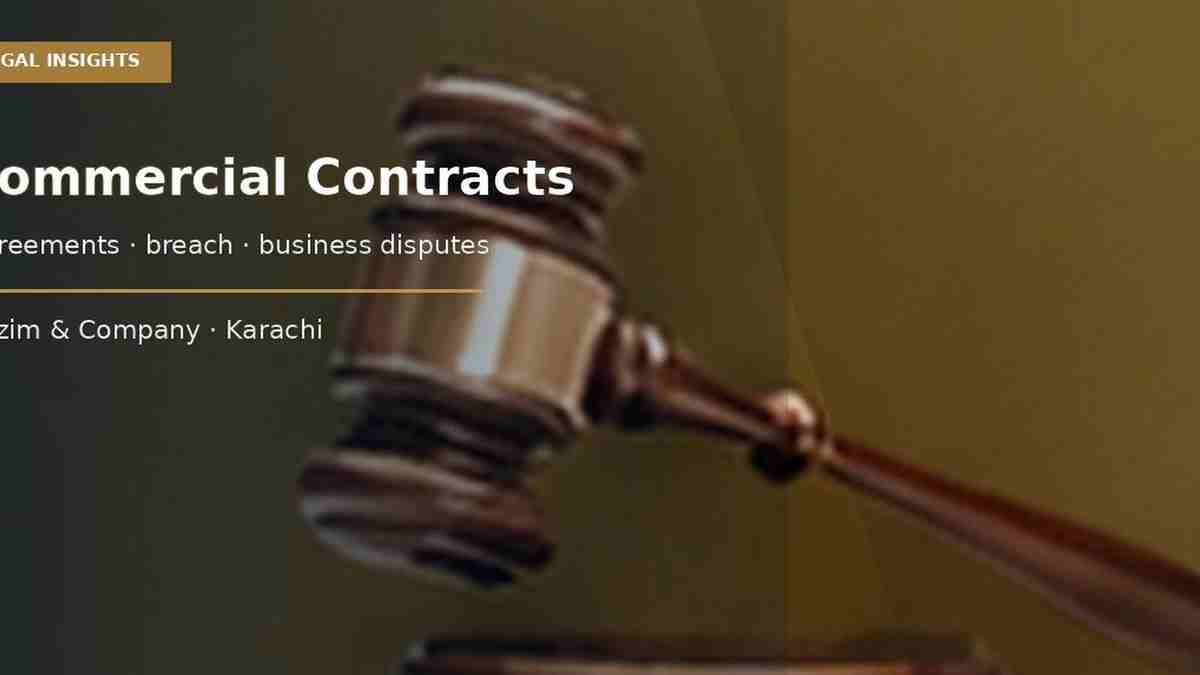 Illustrative legal guide visual for Breach of Contract in Karachi