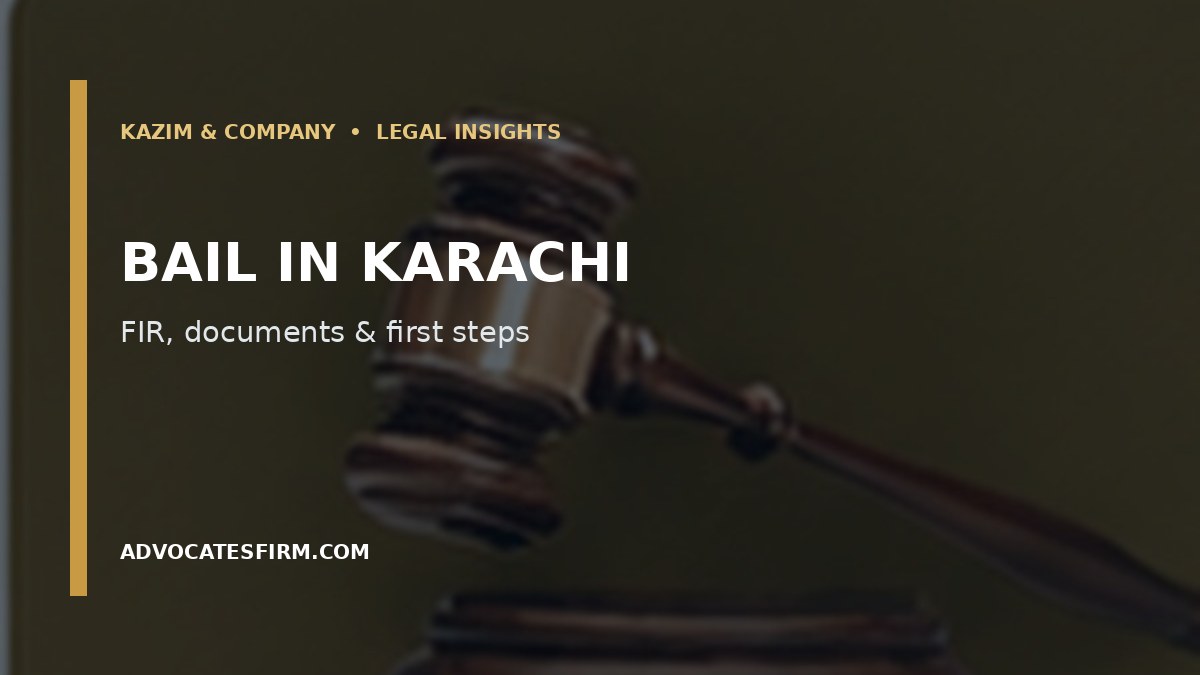 Criminal case file and courthouse concept for bail guidance in Karachi